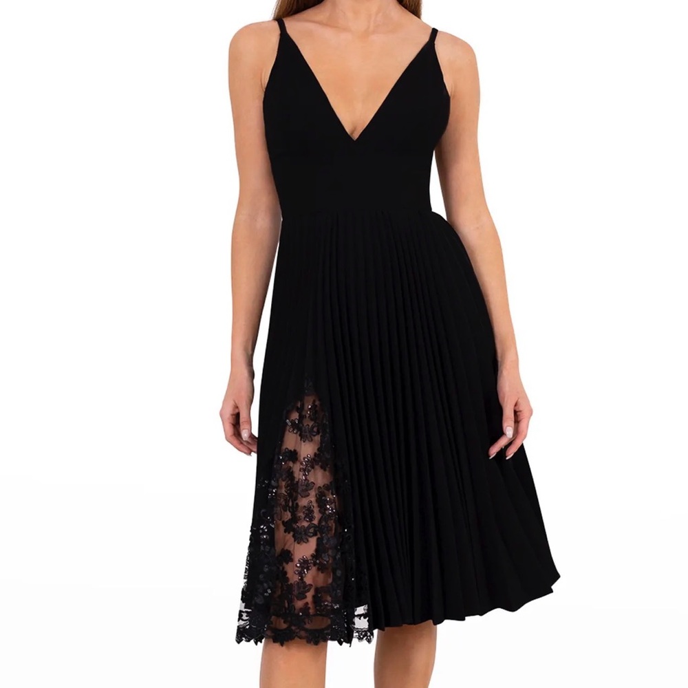 Helsi Molly Pleated Dress w/ Lace Slit Insert